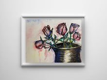 Load image into Gallery viewer, Shrinkage- Wilted Flower Pen and Watercolor Art for Sale - Alinato Art
