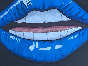 Close Talker- Abstract Lip Wall Art- Framed Art - Alinato Art