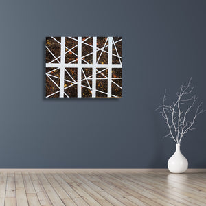 Man Hands- Abstract White Lines Wall Art - Alinato Art