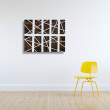 Load image into Gallery viewer, Man Hands- Abstract White Lines Wall Art - Alinato Art
