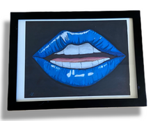 Load image into Gallery viewer, Close Talker- Abstract Lip Wall Art- Framed Art - Alinato Art
