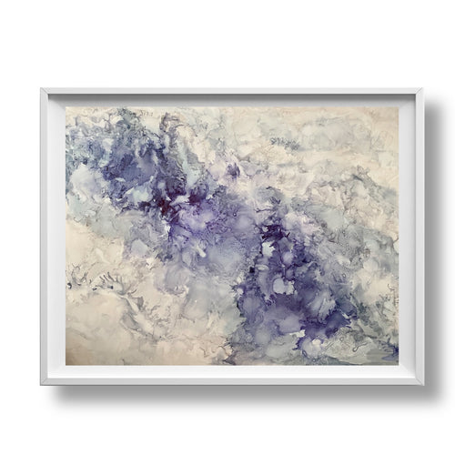 Moonriver- Abstract Light Blue Wall Art - Alinato Art